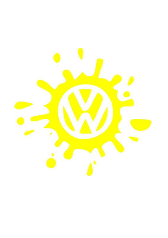VW Splash Sticker - Yellow