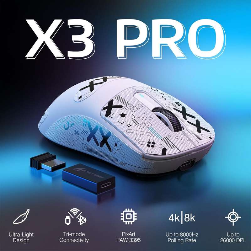 ATTACK SHARK X3PRO Three Modes 8K Gaming Mouse