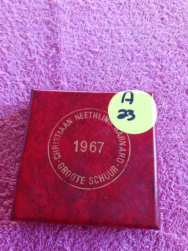 Empty Coin Hoder Box. Christiaan Neethling Barnard - Groote Schuur