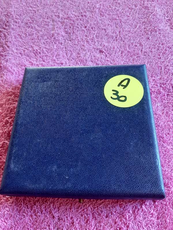 Empty Blue Coin Holder Box. London Hall Mark