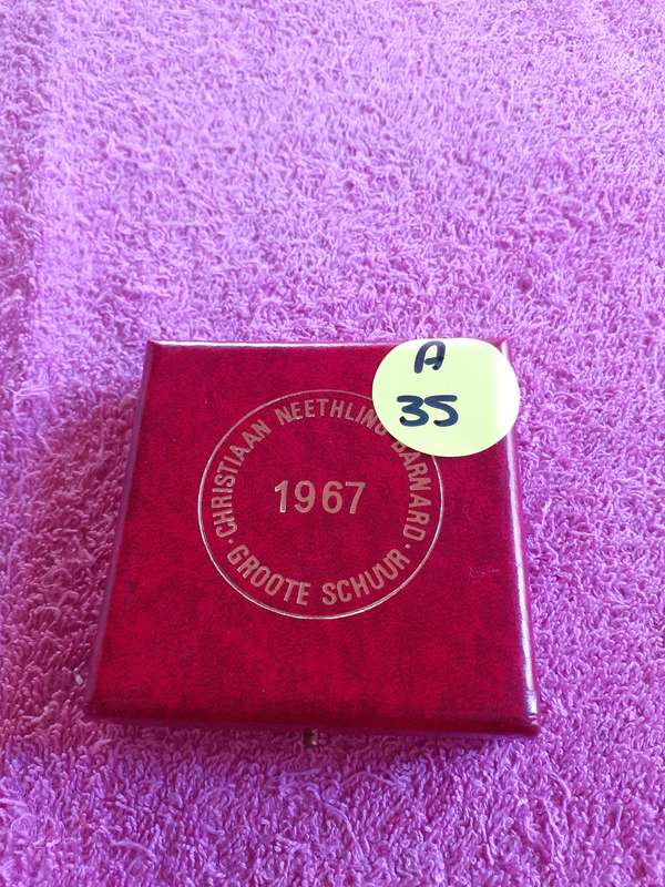 Empty Coin Holder Box. Christiaan Neethling Barnard - Groote Schuur SA Mint