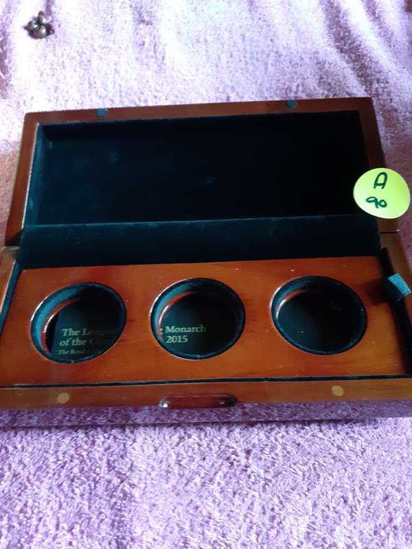 Empty Black Coin Holder Box. The Royal Mint - Australian Goverment Commonwealth 2015