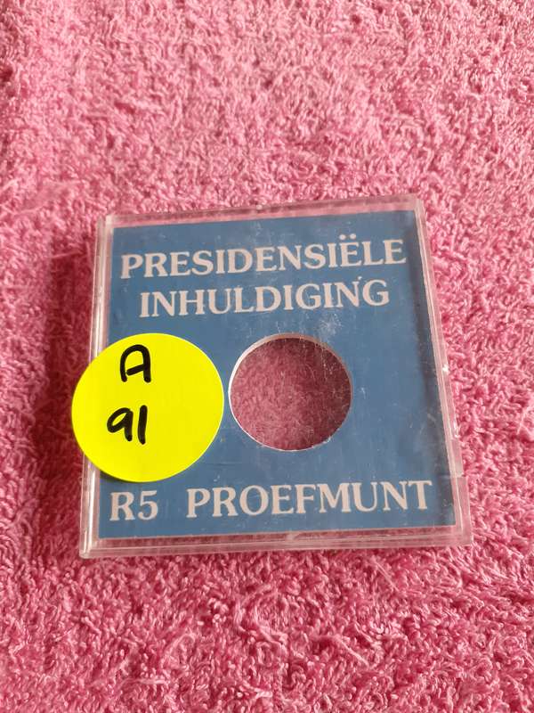 Empty Coin Holder Case. Presidential Inauguraion R5 Proof Coin