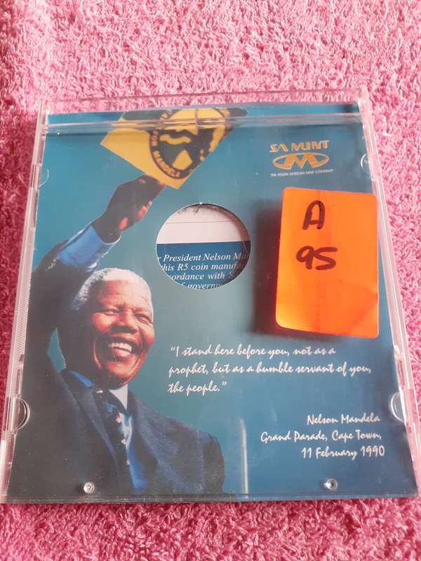 Empty CD  Coin Holder. SA Mint R5 Proof - Grand Parade Cape Town 1990