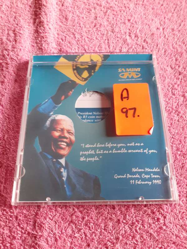 Empty CD Coin Holder. SA Mint R5 Proof Grand Parade Cape Town 1990