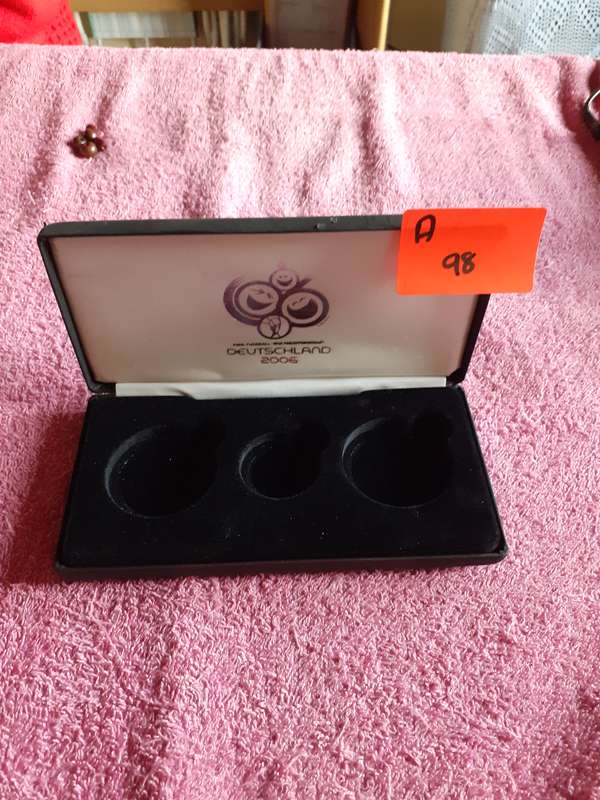 Empty Black Coin Holder Box. Deutschland 2006