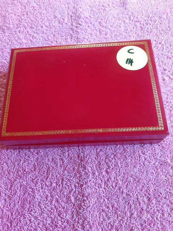 Empty Red Coin Holder Box. Take 1 Coin
