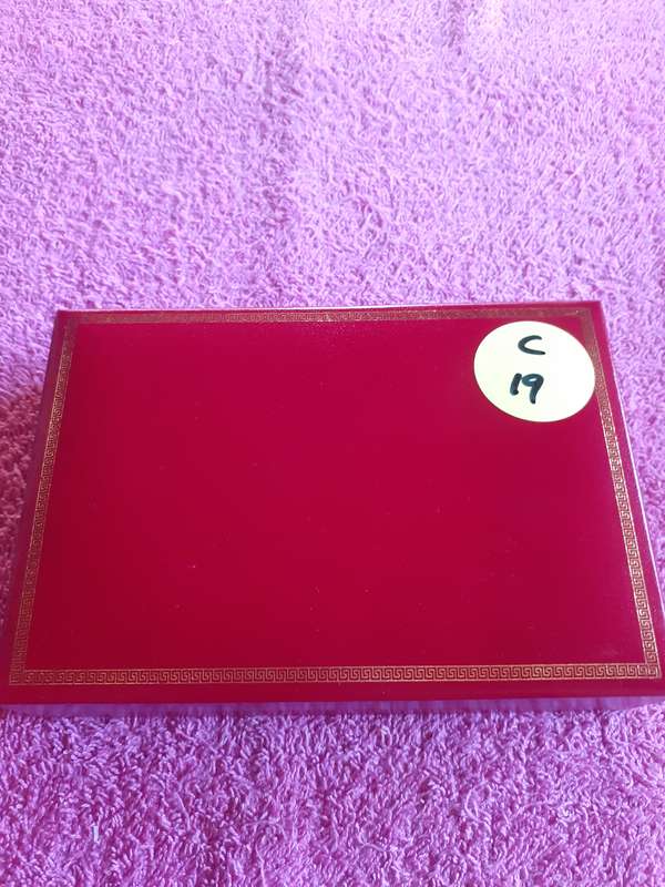 Empty Red Coin Holder Box. Take 1 Coin