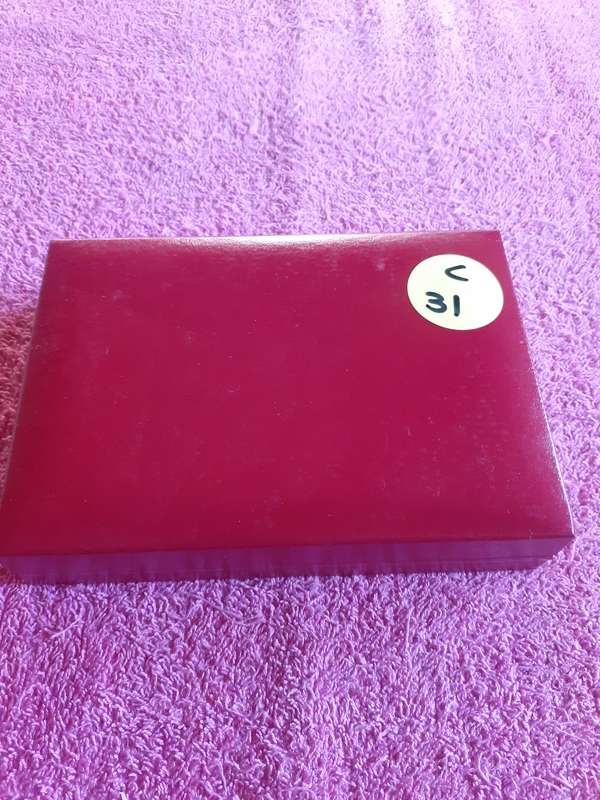 Empty Red Coin Holder Box. S A Mint