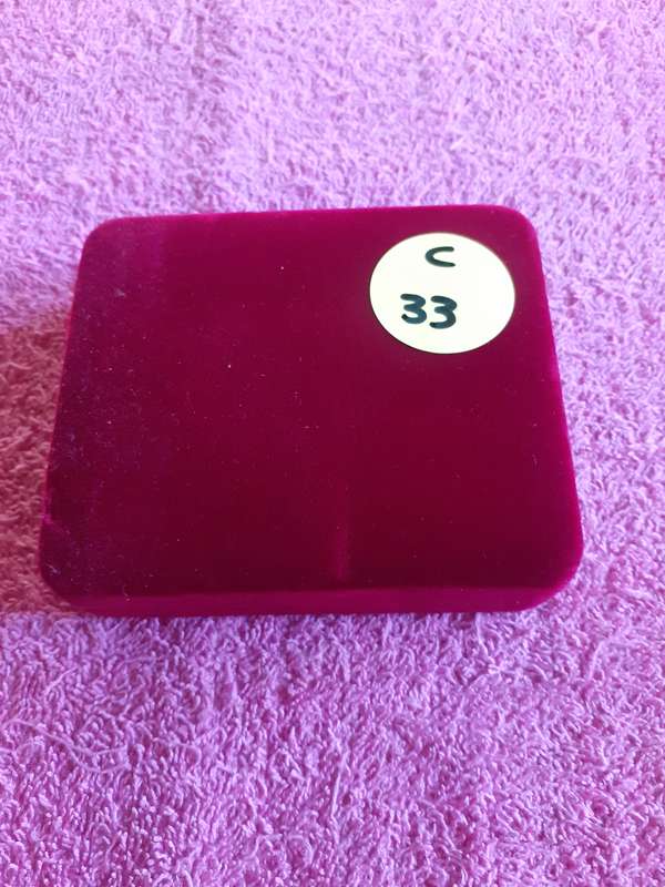Empty Red Velvet Coin Holder Box. The Battle of Trafelgar - 21 October 1805