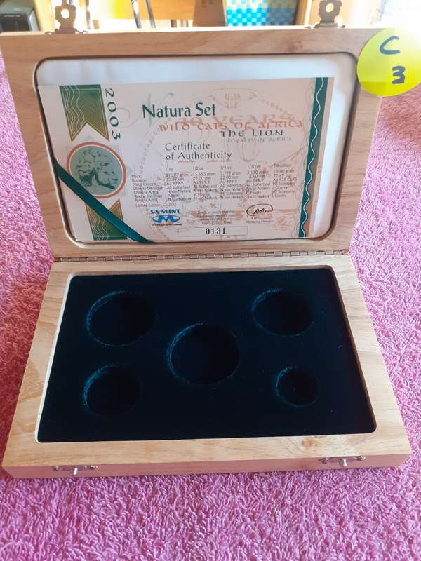 Empty Wooden Coin Holder Box. Natura - 10 Years - 1994 - 2003