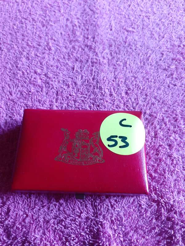 Empty Red Wooden Coin Holder Box. Ex Unitate Vibes