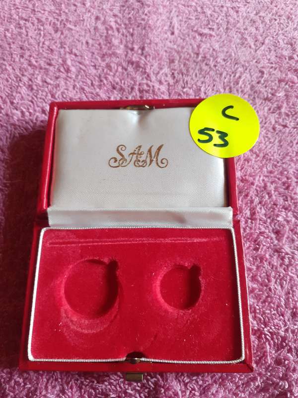 Empty Red Wooden Coin Holder Box. Ex Unitate Vibes
