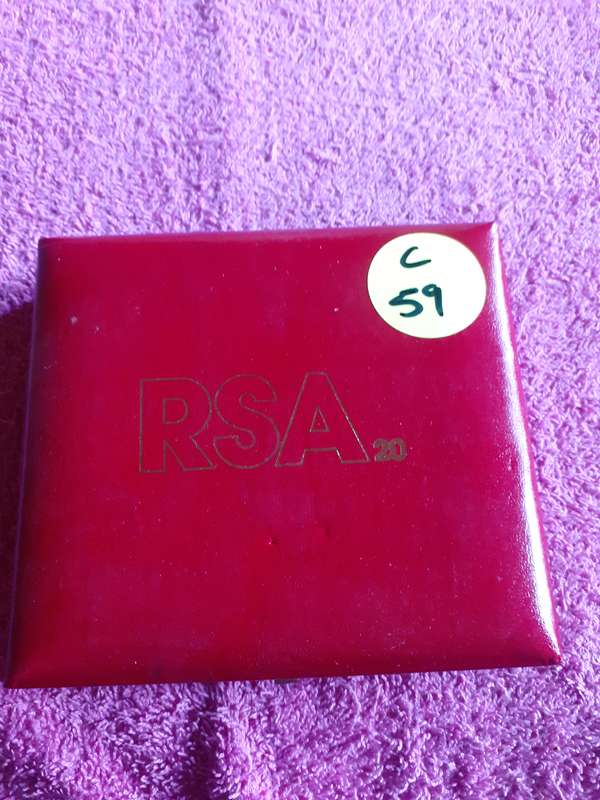 Empty Red Coin Holder Box. RSA 1961 - 1981