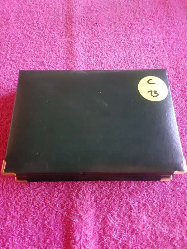 Empty Green Wooden Coin Holder Box. SA Mint