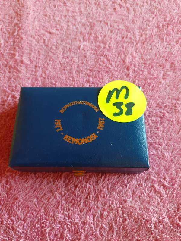 Empty Blue Cion Holder Box. SA Mint - Bophuthatswana - Kemonosi 1977 - 1987