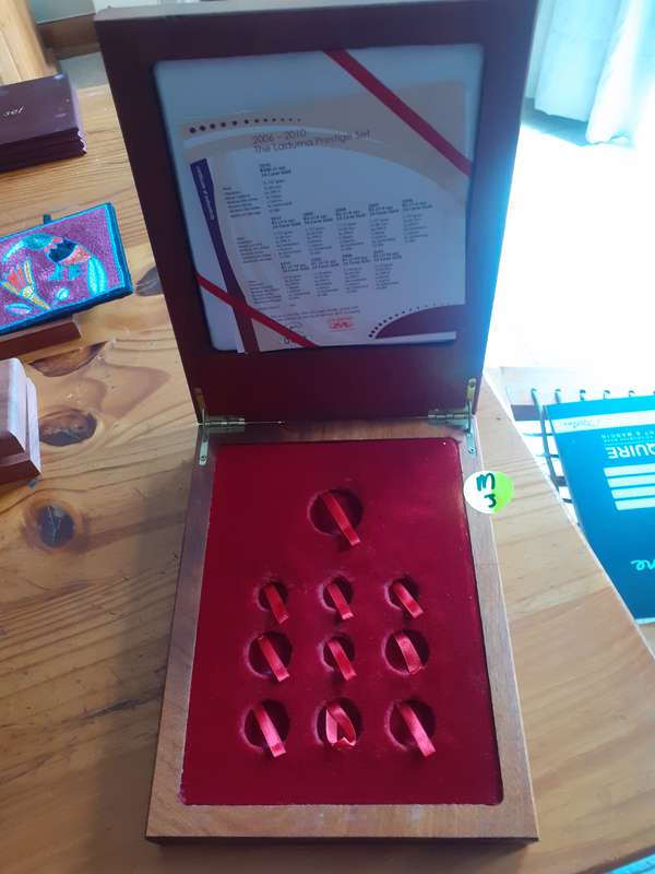 Empty Wooden Coin Holder Box. Fifa World Cup Luduma Prestige Set