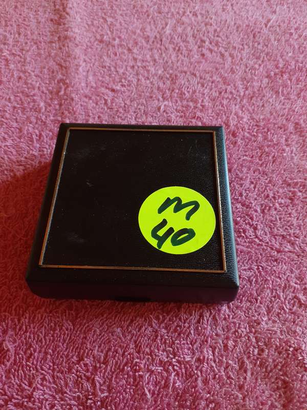 Empty Black Coin Holder Box. Nelson Mandela & F.W. de Klerk - Nobel Peace Laureate 1993