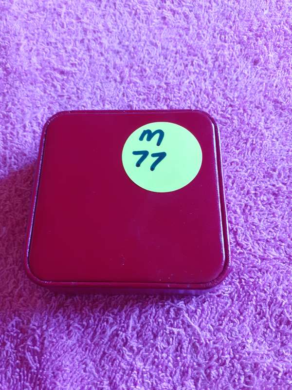 Empty Red Coin Holder Box. Pobjoy Mint - London England