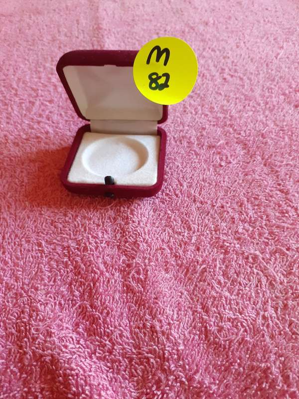 Empty Red Velvet Coin Holder Box.
