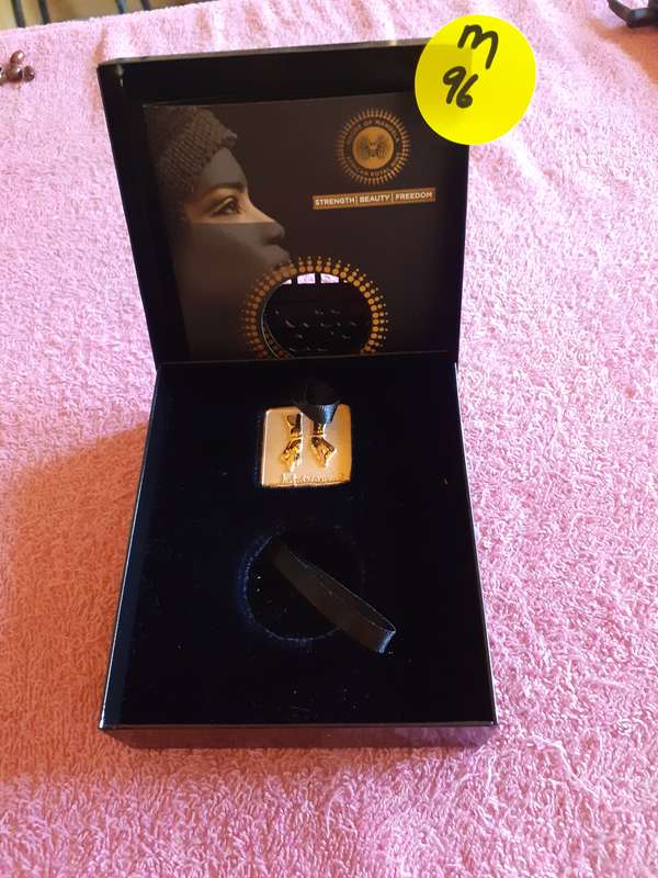 Empty Black Steel Coin Holder Box. Mandela Prison life Medallion