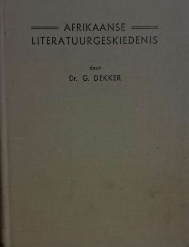 Afrikaanse literatuur geskiedenis
