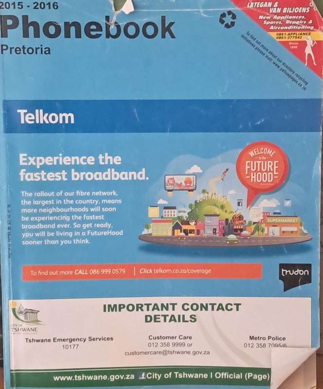 Phonebook Pretoria 2015-2016 Telkom
