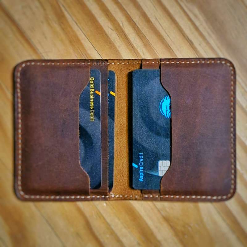 Premium Imported Leather Wallet & Card Holder - Fits Up to 7 Cards and some Cash