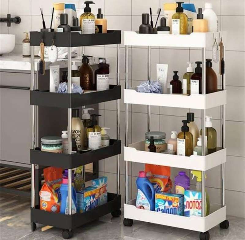 4-Layer Removable Plastic Storage Rack  Multi-Purpose organiser