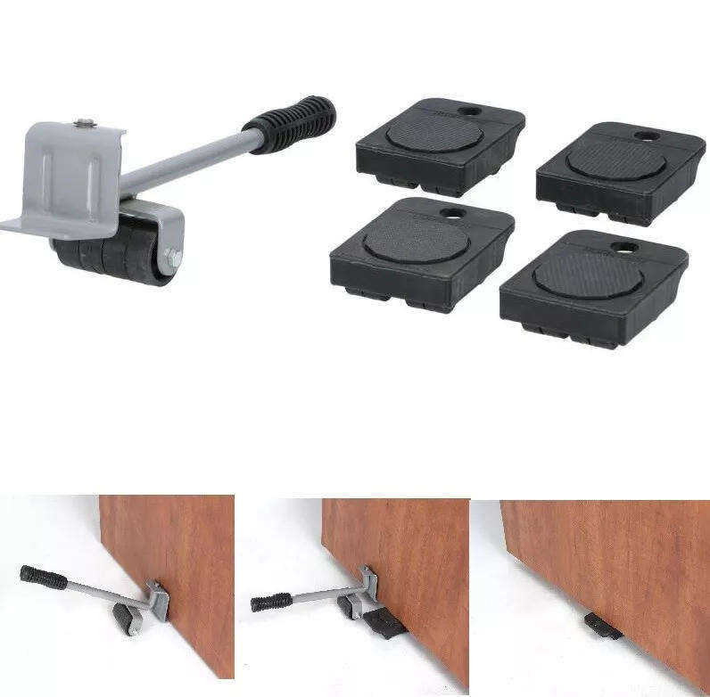 Heavy Duty Furniture Lifter Tool with 4 Roller Sliders  Move Heavy Appliances Easily