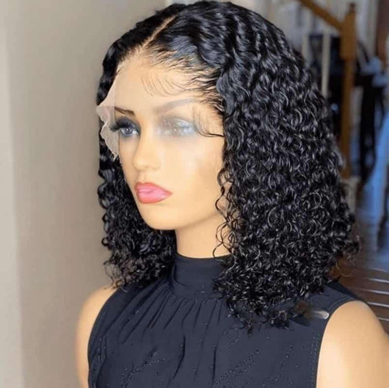 12 inch full frontal curly wig