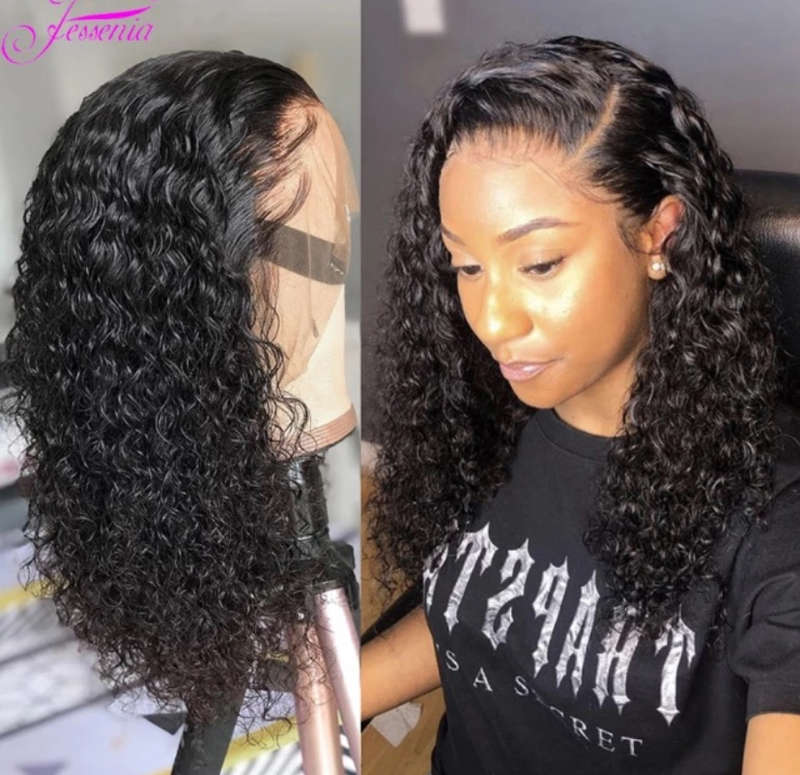18 inch full frontal curly wig