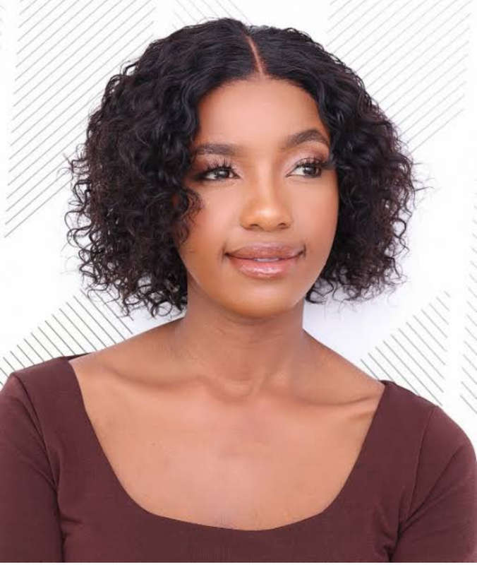 8 inch 4x4(3part) curly wig