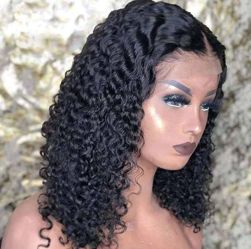 16 inch 4x4(3part) curly wig