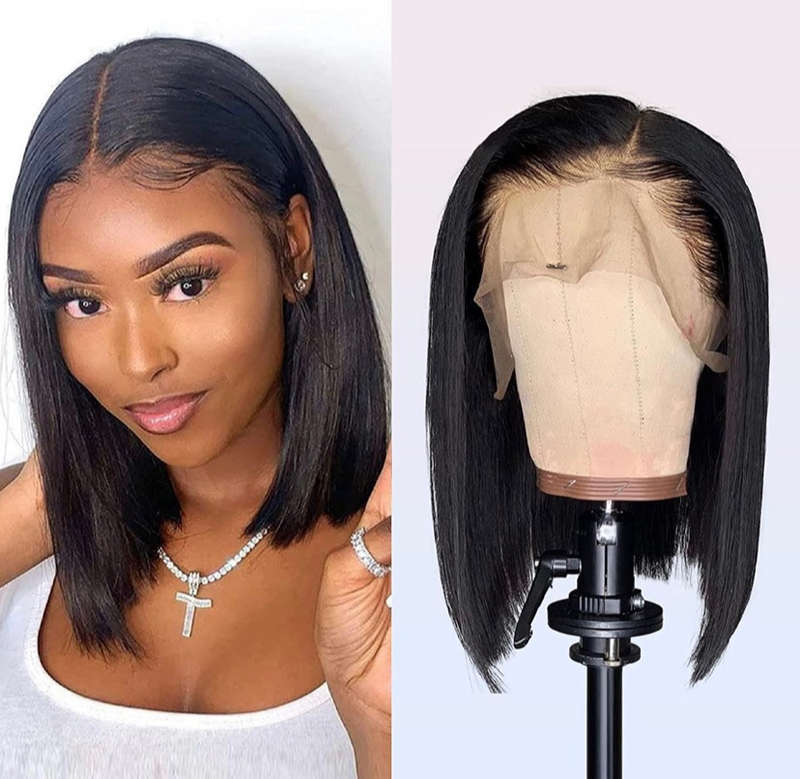 10 inch full frontal bob wig