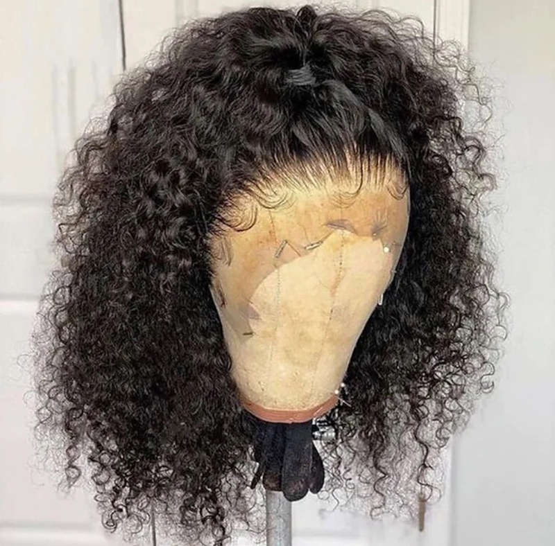 10 inch full frontal curly wig