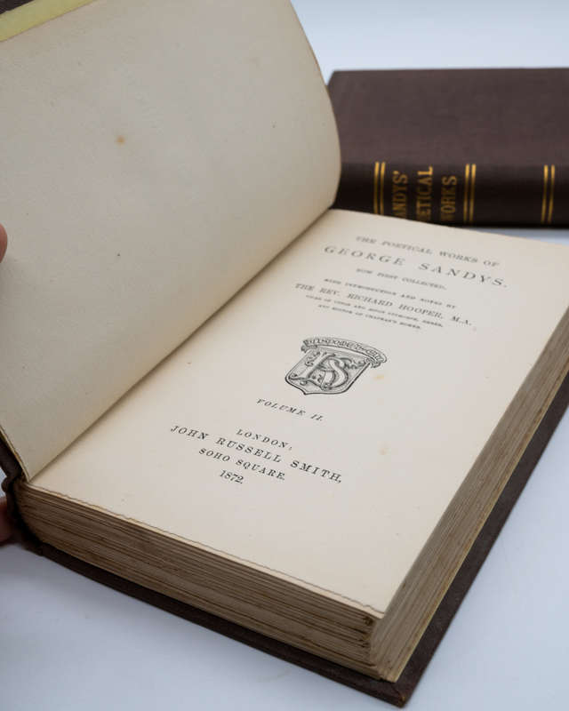 The Poetical Works of George Sandys by Sandys, George (Reverend Richard Hooper - editor)