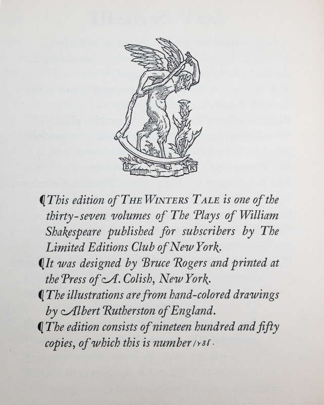 The Winter's Tale by Shakespeare, William
