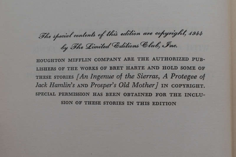 Tales of the Gold Rush by Harte, Bret - Signed by Illustrator Fletcher Martin