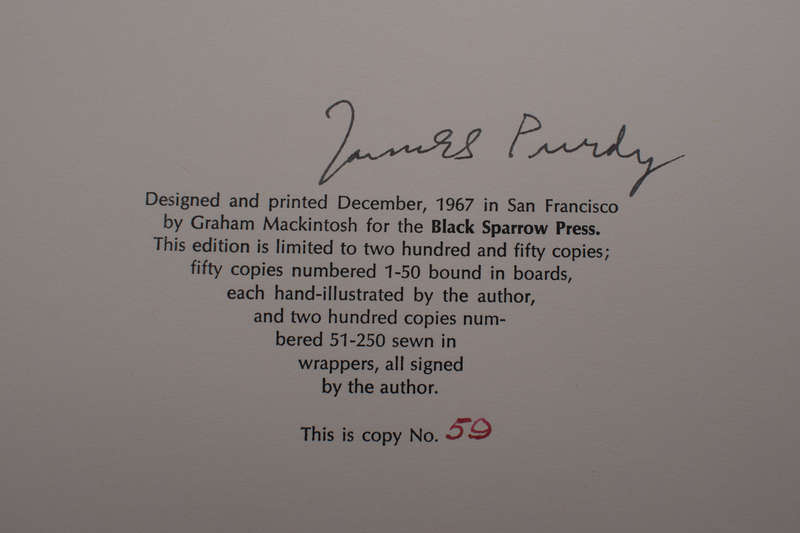 An Oyster is a Wealthy Beast by Purdy, James  (Signed + Author Drawing)