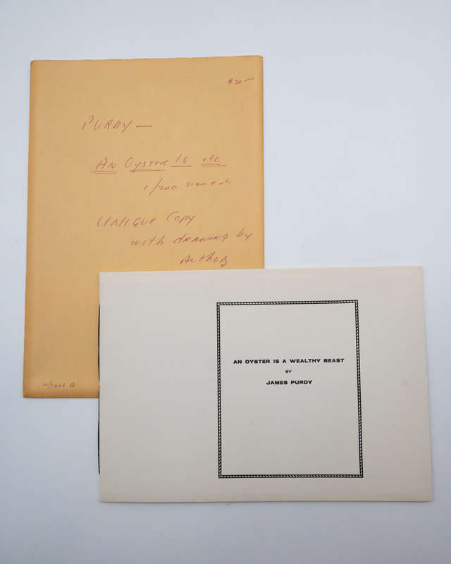 An Oyster is a Wealthy Beast by Purdy, James  (Signed + Author Drawing)