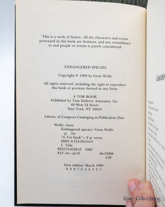 Endangered Species by Wolfe, Gene (Signed Copy)