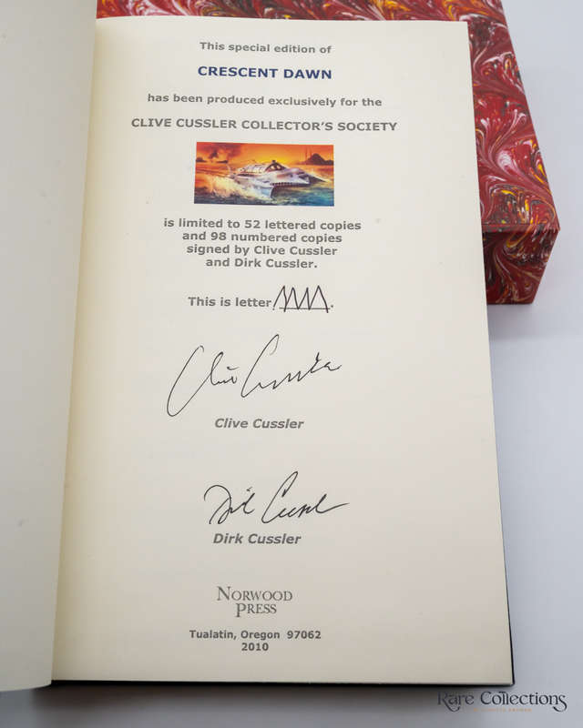Crescent Dawn (#21 Dirk Pitt) by Cussler, Clive and Dirk - Double-Signed Lettered Ltd Edition