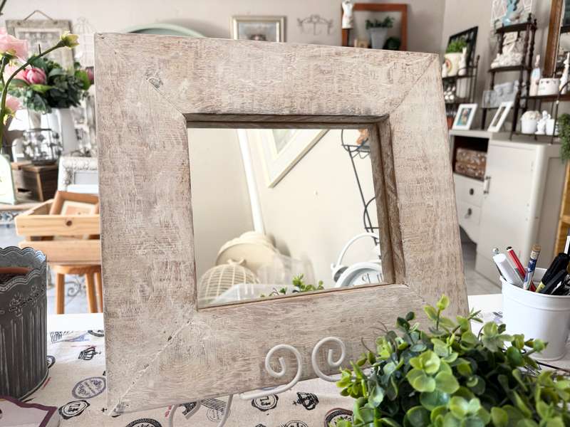 Rustic timber framed mirror