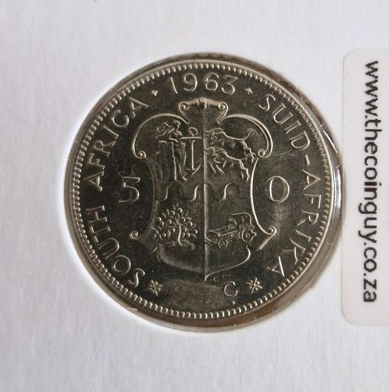1963 Scarce South Africa 50c Pattern Hern A19