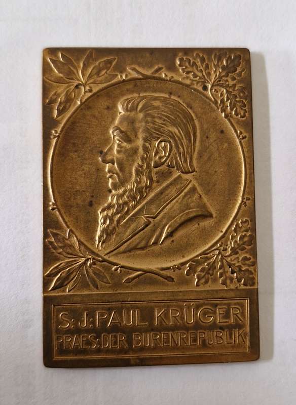 1900 President Kruger Plaque by Lauer - Scarce