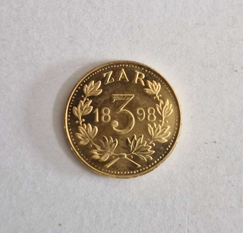 1898 ZAR Kruger Sammy Marks Tickey Replica