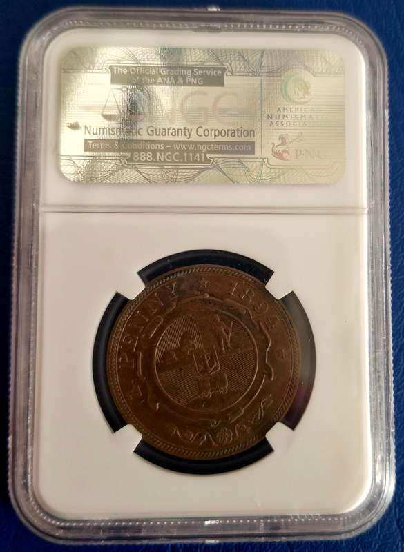 *1894 ZAR Kruger Penny NGC Graded MS62 Brown
