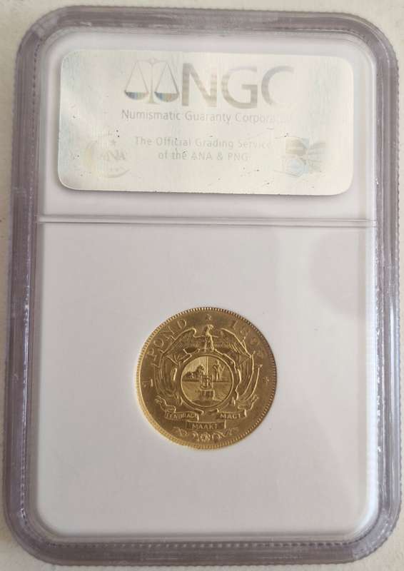 1895 ZAR Kruger Pond NGC Graded MS62
