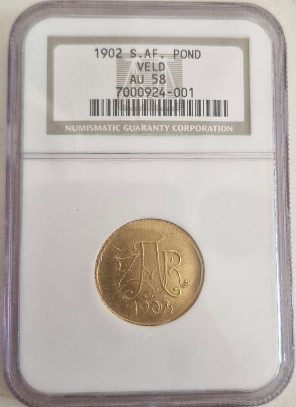 1902 ZAR Boer War Veldpond Graded AU58
